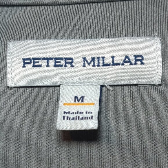 Peter Millar Iron Grey Perth 1/4 Zip Pullover Men's SIZE MEDIUM - Picture 2 of 7